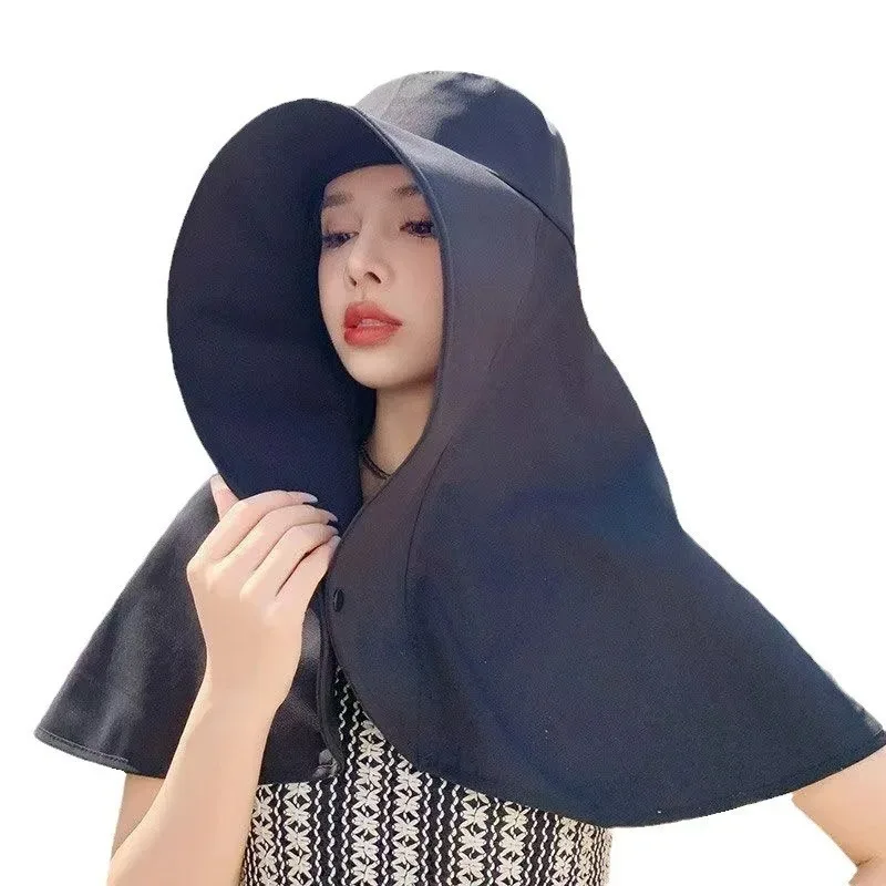 chapeaux d'été pour femmes, protection uv anti cou, pare soleil pour dames, pêche, randonnée, châle à large bord, protection solaire, casquette queue de cheval chapeaux d'été pour femmes, protection uv anti cou, pare soleil pour dames, pêche, randonnée, châle à large bord, protection solaire, casquette queue de cheval