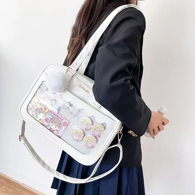 sac à bandoulière japonais kawaii pour femmes en cuir pu itabag sac transparent jk sac fourre tout sacs à main preppy ita sacs à main et sacs à main sac à bandoulière japonais kawaii pour femmes en cuir pu itabag sac transparent jk sac fourre tout sacs à main preppy ita sacs à main et sacs à main