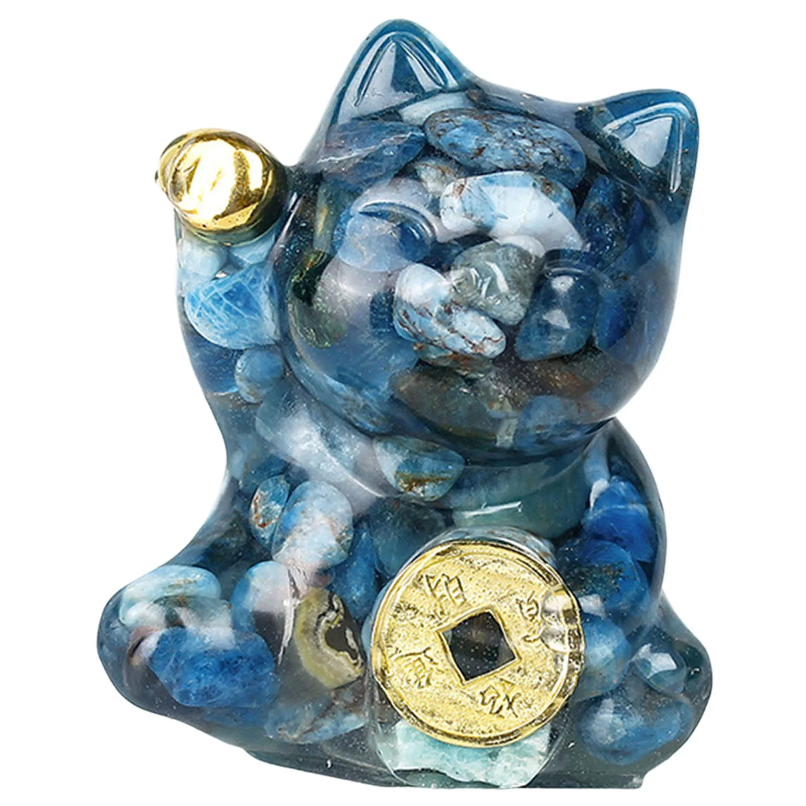 figurine de chat porte bonheur maneki neko, statue de chats d'argent, décoration pour mariage et anniversaire figurine de chat porte bonheur maneki neko, statue de chats d'argent, décoration pour mariage et anniversaire