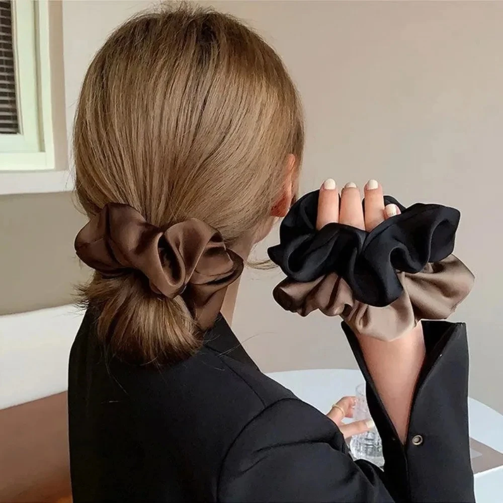 Chouchous en Satin de soie pour femmes, élastiques coréens pour dames et filles, bandeau pour queue de cheval, accessoires pour cheveux Chouchous en Satin de soie pour femmes, élastiques coréens pour dames et filles, bandeau pour queue de cheval, accessoires pour cheveux