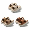 pantoufles antidérapantes capybara de dessin animé, chaussures de maison, pantoufles en lin capybara, semelle épaisse kawaii, diapositives en lin pour femmes