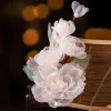 pince à cheveux en soie pour mariée, épingle à cheveux, vintage, décor hanfu chinois, barrettes florales, couvre chef de mariage rétro, cadeau