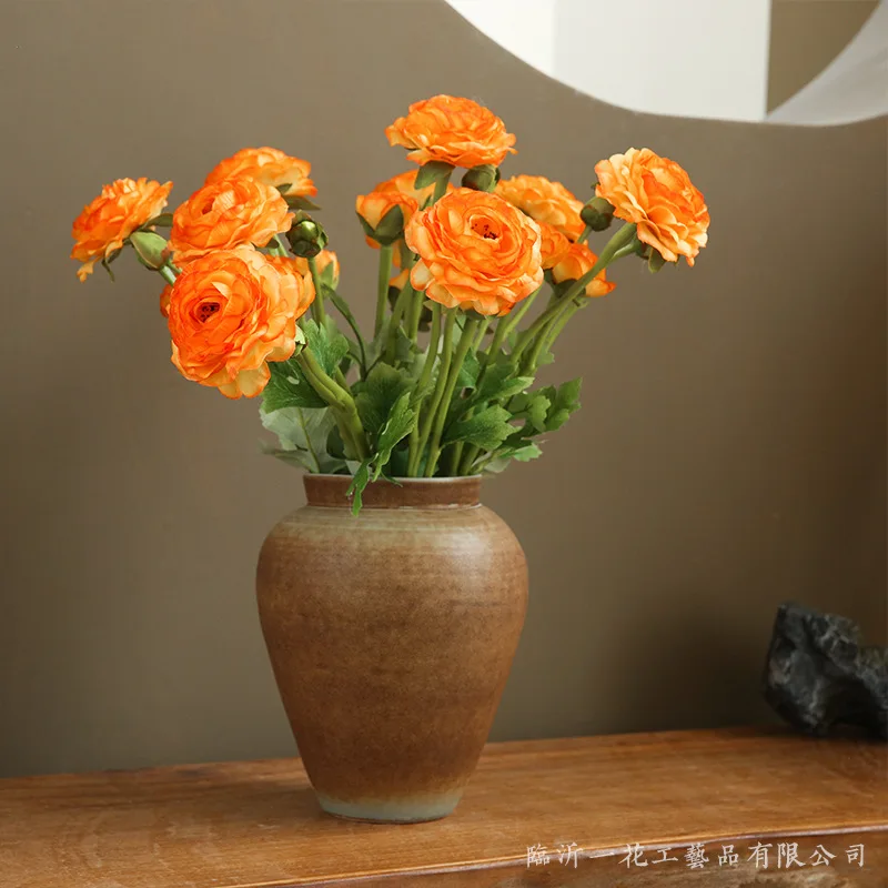fleurs artificielles pour la décoration de la maison, fleurs de salon, ornements de table à manger, fête de mariage, floral, 3 têtes, 10 pièces fleurs artificielles pour la décoration de la maison, fleurs de salon, ornements de table à manger, fête de mariage, floral, 3 têtes, 10 pièces