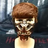 demi visage cosplay rouge prajna masque effrayant habiller samouraï cosplay masque mascarade 3d japonais masque jouet jouets pour enfants