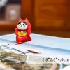 ornements de bureau chat porte bonheur mignon, décoration porte bonheur, artisanat créatif en résine, modèle miniature, décor de bureau, petit cadeau pour amis