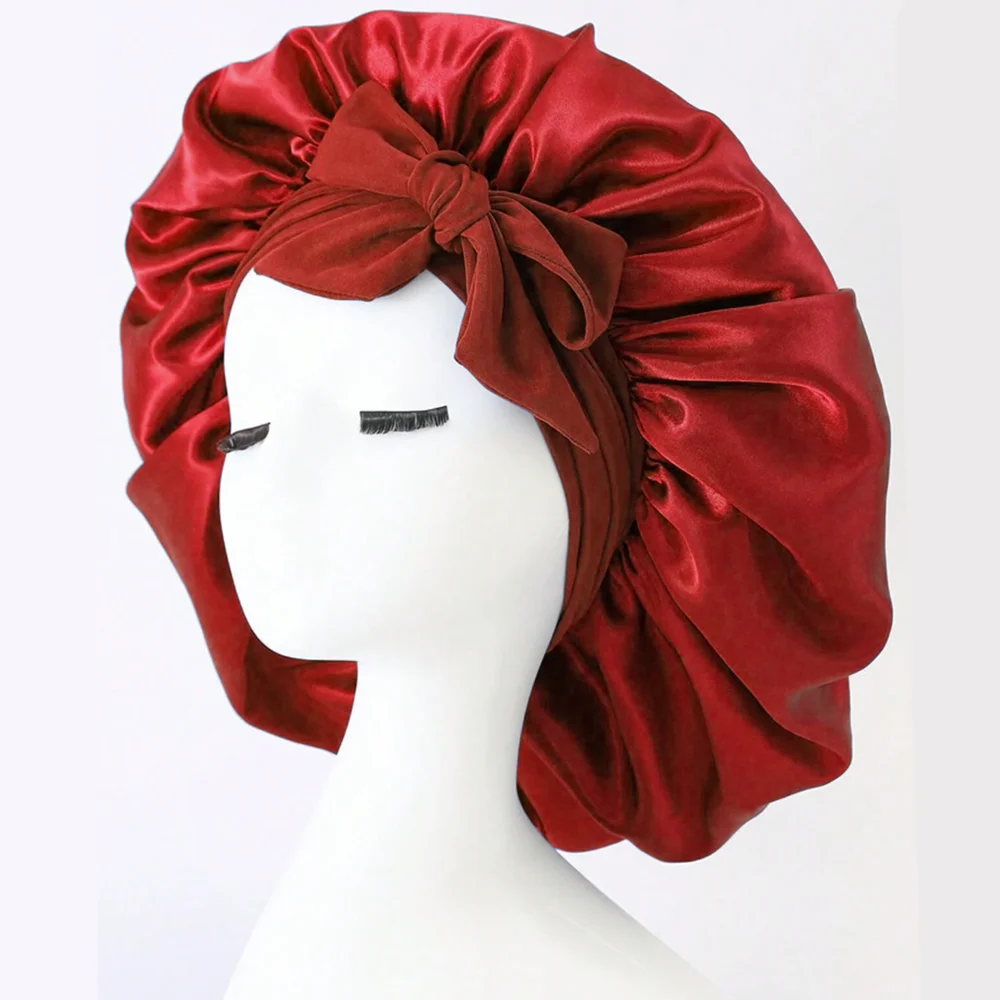 injbonnet réglable en satin pour hommes et femmes, bonnet pour dormir, cheveux, bande lourde injbonnet réglable en satin pour hommes et femmes, bonnet pour dormir, cheveux, bande lourde