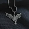Collier d’oiseau de feu de phénix en acier inoxydable, plaqué or véritable, pendentif d’oiseau de feu de couleur 18 carats, bijoux de film chaud pour hommes et femmes, vente en gros Collier d’oiseau de feu de phénix en acier inoxydable, plaqué or véritable, pendentif d’oiseau de feu de couleur 18 carats, bijoux de film chaud pour hommes et femmes, vente en gros