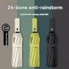 nouveau parapluie météo 24 os parapluie automatique lumière pliable grand format parasol extérieur protection uv parapluie automatique