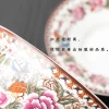 grande tasse de théière en céramique gaiwan de porcelaine d'os de 300ml avec soucoupe bol à thé peint à la main tureens ensemble de cérémonie de kung fu chinois