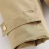 hh veste courte à capuche femme automne hiver multi poche cordon conception polyvalent haut à la mode chaud dame manteau décontracté