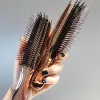 japonais premium masseur de tête brosse de cuir chevelu masseur de cheveux brosse de shampoing brosse démêlante en plastique humide peigne de nettoyage de cheveux or rose