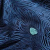 tissu brocart 3d de 29 pouces de large, plumes de paon à motifs, viscose qipao, manteau de costume, sac à main cosplay, matériel artisanal