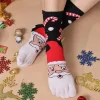 chaussettes de noël à cinq orteils pour femmes, chaussettes d'hiver à motif animal, extensibles et respirantes, à bout haut au genou, cadeau de vacances