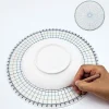 diviseur rond de poterie de 26cm, pièces égaux circulaires, règle de séparation de carte, bricolage, sous glaçure en céramique peinte, tampon auxiliaire, outil de peinture