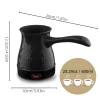 600w 600ml portable en acier inoxydable électrique thé cafetière bouilloire cafetière turque grecque arabe cafetière avec poignée