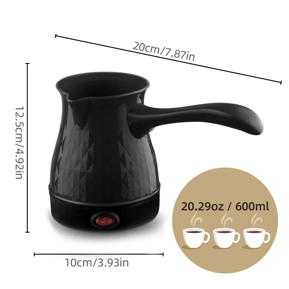 600w 600ml portable en acier inoxydable électrique thé cafetière bouilloire cafetière turque grecque arabe cafetière avec poignée 600w 600ml portable en acier inoxydable électrique thé cafetière bouilloire cafetière turque grecque arabe cafetière avec poignée