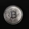 pièce de monnaie bitcoin plaquée or, collection d'art à collectionner, cadeau commémoratif physique, casascius bit btc, imitation antique en métal