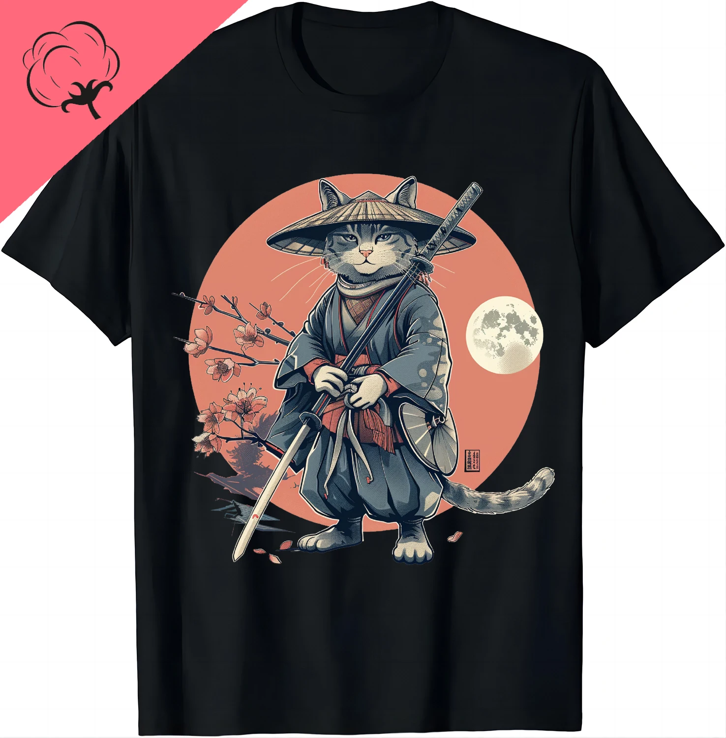 tatouage de chat samouraï japonais, t shirt chat ninja kawaii, vêtements de rue cool et décontractés pour hommes, hauts camisetas tatouage de chat samouraï japonais, t shirt chat ninja kawaii, vêtements de rue cool et décontractés pour hommes, hauts camisetas