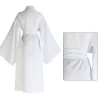 peignoir classique japonais pour femmes et hommes, vêtements de nuit yukata, doublure kimono blanche avec ceinture, performance sur scène, kimono cosplay