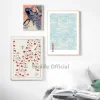affiche de tableau japonais hiragana, peinture sur toile, décoration artistique murale pour chambre d'enfant, gestion de katakana