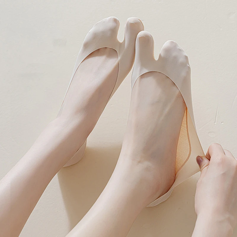 chaussettes ultra fines à bout fendu pour femmes et dames, chaussettes d'été en plein air, tabi à deux orteils, doublure invisible, bateau, cheville chaussettes ultra fines à bout fendu pour femmes et dames, chaussettes d'été en plein air, tabi à deux orteils, doublure invisible, bateau, cheville
