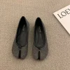 multi couleurs femmes argent tabi ninja chaussures printemps appartements bout fendu trotteur dames pieds nus mocassines mocassins à fond souple