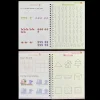 cahier de pratique de calligraphie magique pour enfants, stylo pour enfants d'âge alth, version anglaise, essuyage gratuit, livre d'écriture réutilisable, 4 pièces