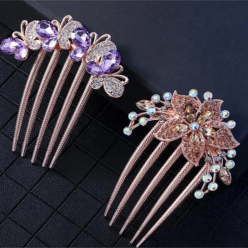 pinces à cheveux vintage à fleurs en cristal, style coréen, mode perle strass, peignes, épingles à cheveux brillantes pour femmes, accessoires pour cheveux pinces à cheveux vintage à fleurs en cristal, style coréen, mode perle strass, peignes, épingles à cheveux brillantes pour femmes, accessoires pour cheveux