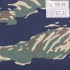 tissu de camouflage tigre noir et bleu, tissu en nylon 500d, décoration tactique diy, largeur 1.5m x 1m de longueur