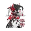 autocollants geisha japonais pour voiture, kayak, moto, drôle, étanche, coffre de moto, ordinateur portable, accessoires de voiture