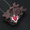 collier pierre rouge d'aja, pendentif anime jojos bizarre adventure pour fans de manga, accessoires de bijoux cosplay