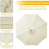 housse de remplacement pour parasol, 6 nervures/8 nervures, pour marché, patio, auvent en tissu, imperméable, pour jardin extérieur