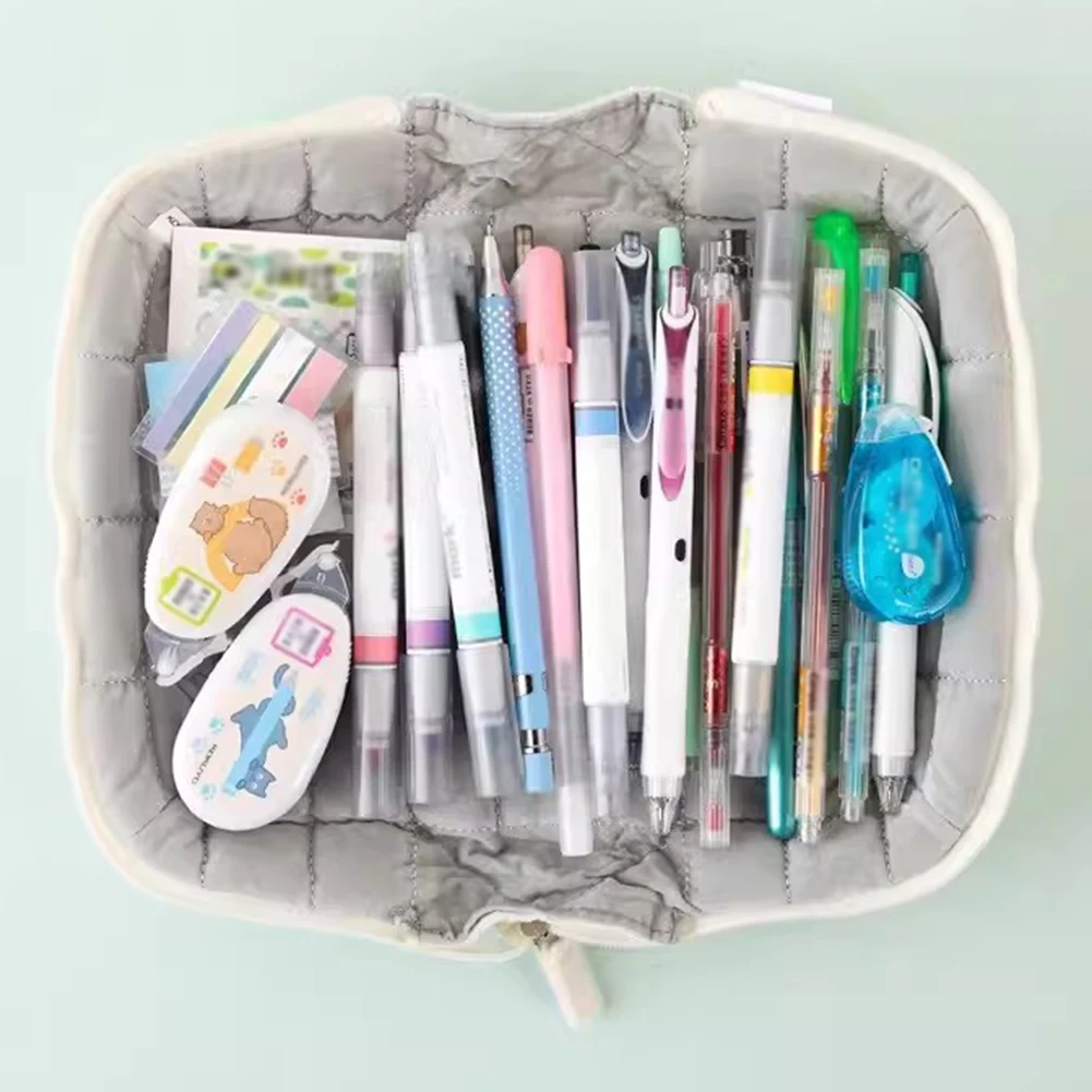 sacs cosmétiques japonais en coton matelassé pour femmes, poudres de maquillage, forme d'oreiller, sac de rangement souple, multifonction, trousse de toilette de voyage en fourrure sacs cosmétiques japonais en coton matelassé pour femmes, poudres de maquillage, forme d'oreiller, sac de rangement souple, multifonction, trousse de toilette de voyage en fourrure