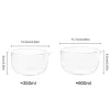 bol à mélanger en verre de 350/600ml, bol à salade de style japonais résistant à la chaleur avec port de dérivation, bol matcha transparent pour yaourt