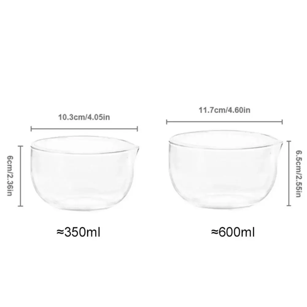 bol à mélanger en verre de 350/600ml, bol à salade de style japonais résistant à la chaleur avec port de dérivation, bol matcha transparent pour yaourt bol à mélanger en verre de 350/600ml, bol à salade de style japonais résistant à la chaleur avec port de dérivation, bol matcha transparent pour yaourt