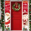joyeux noël porte bannière décoration 2025 décor de noël pour la maison noël suspendus ornements navidad noel cadeaux nouvel an 2026
