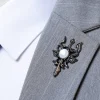 broche style chinois su chaîne hommes mode loisirs costume d'affaires accessoires alliage broche cadeaux