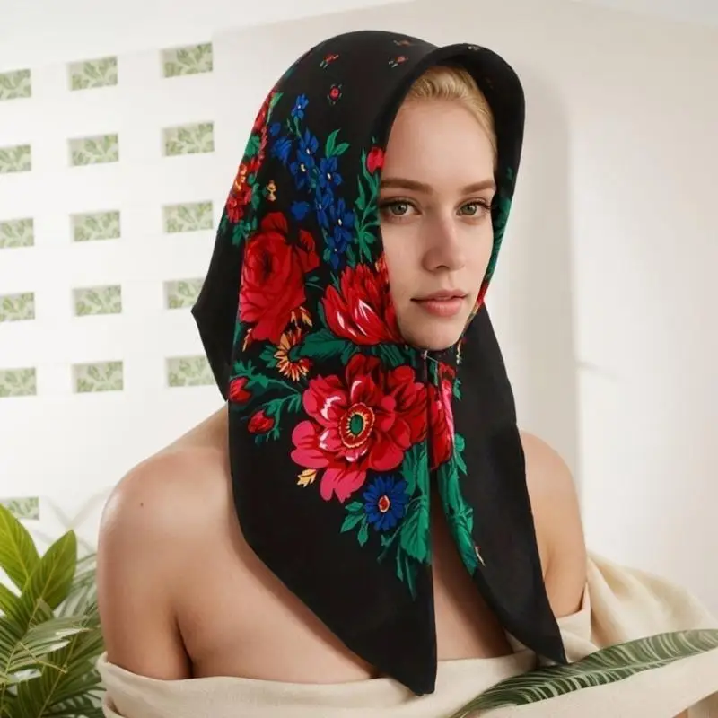 50le styles russes big flower headscarf bright color bandana scarf pour femmes rural looks headwrap for music festival 50le styles russes big flower headscarf bright color bandana scarf pour femmes rural looks headwrap for music festival