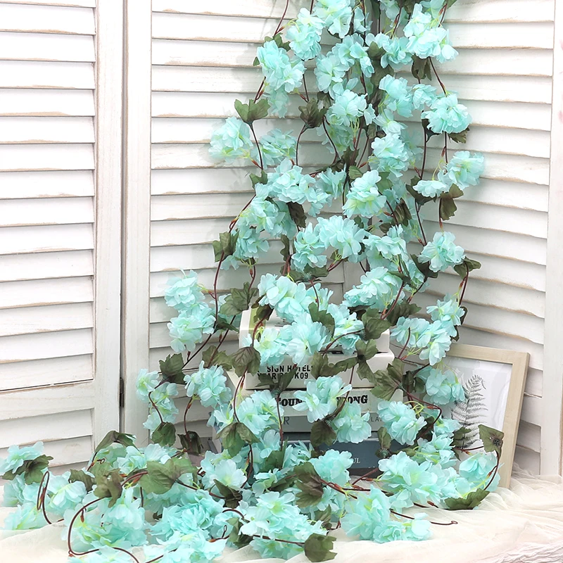 fleurs artificielles sakura suspendues, fausse guirlande florale, pour maison, jardin, arc de mariage, fête, fleur de cerisier, arrangement de décoration murale fleurs artificielles sakura suspendues, fausse guirlande florale, pour maison, jardin, arc de mariage, fête, fleur de cerisier, arrangement de décoration murale