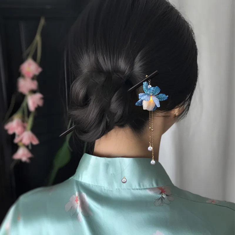 Épingle à cheveux de style ancien, couvre chef lumineux, pompon hanfu, bâtons de cheveux, accessoires pour cheveux de style chinois, fourchette à cheveux en bois, cadeau de coiffure Épingle à cheveux de style ancien, couvre chef lumineux, pompon hanfu, bâtons de cheveux, accessoires pour cheveux de style chinois, fourchette à cheveux en bois, cadeau de coiffure