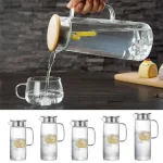 Théière d&rsquo;été transparente en verre Borosilicate, 1/1, 2/1, 5 l, résistant à la chaleur, service à thé à fleurs, tasse de bouilloire Puer transparente de grande capacité