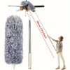 plumeau pliable rétractable pour la maison – plumeau lavable en fibre sans perte, idéal pour la poussière sous le lit et les tissus d'araignées