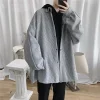 vestes vintage de couleur unie pour hommes, vêtements d'automne à manches longues, col rabattu, manteaux amples et décontractés à simple boutonnage, style japonais