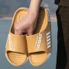 grande taille 48 49 hommes pantoufles été semelle plate maison pantoufles pour femmes homme bout ouvert tendance diapositives couple chaussures de plage légères sandales