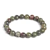 jd – bracelet élastique en pierre de sang de dragon naturel, pour femmes et hommes, breloque, perles de jaspe de dinosaure, porte bonheur, bijoux chakra, cadeau spécial