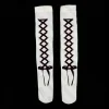 y2k blanc sexy sous culture graffiti punk imprimé chaussettes longues sur les cuisses hautes y2k cosplay chaussettes mignonnes kawaii