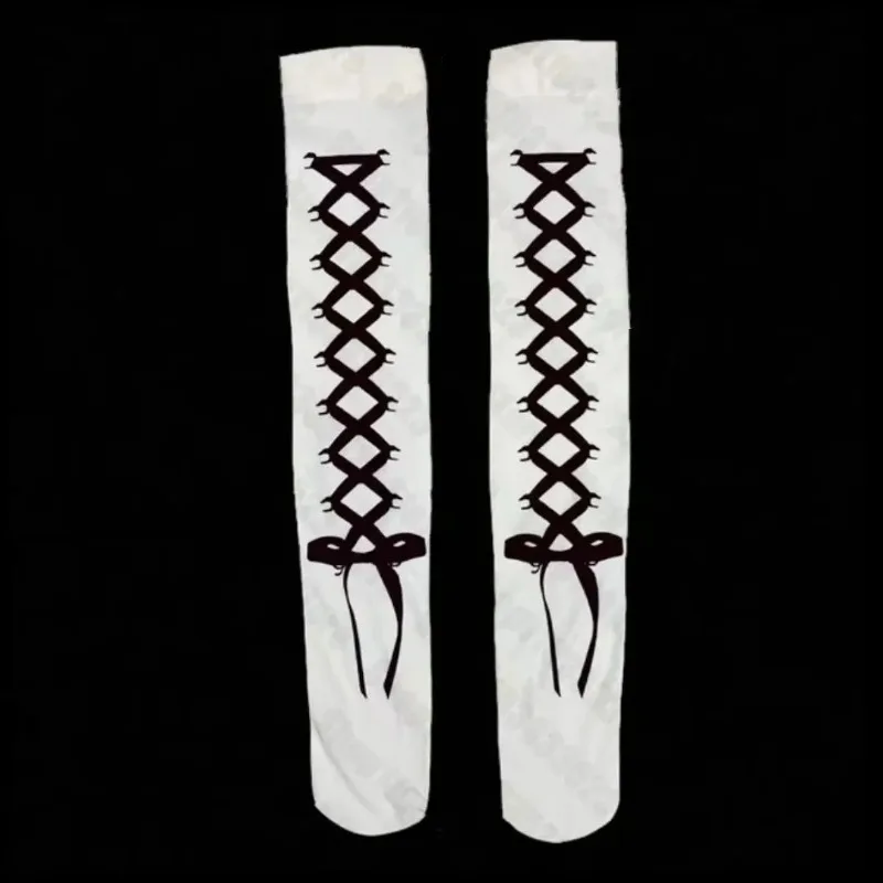 y2k blanc sexy sous culture graffiti punk imprimé chaussettes longues sur les cuisses hautes y2k cosplay chaussettes mignonnes kawaii y2k blanc sexy sous culture graffiti punk imprimé chaussettes longues sur les cuisses hautes y2k cosplay chaussettes mignonnes kawaii