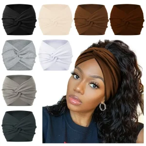 Bandeaux de sauna larges torsadés pour femmes, Turban d’entraînement, Bandeau, Accessoires pour cheveux, Optique extra large Bandeaux de sauna larges torsadés pour femmes, Turban d’entraînement, Bandeau, Accessoires pour cheveux, Optique extra large