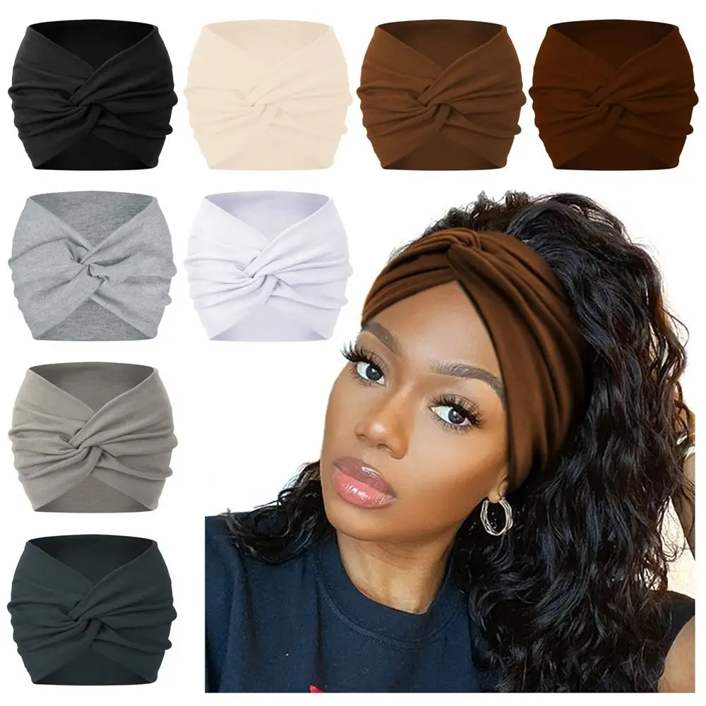 Bandeaux de sauna larges torsadés pour femmes, Turban d’entraînement, Bandeau, Accessoires pour cheveux, Optique extra large Bandeaux de sauna larges torsadés pour femmes, Turban d’entraînement, Bandeau, Accessoires pour cheveux, Optique extra large