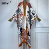 winyi cardigan kimono imprimé style bohème, vêtement de plage, ample, robe de soirée, kaftan